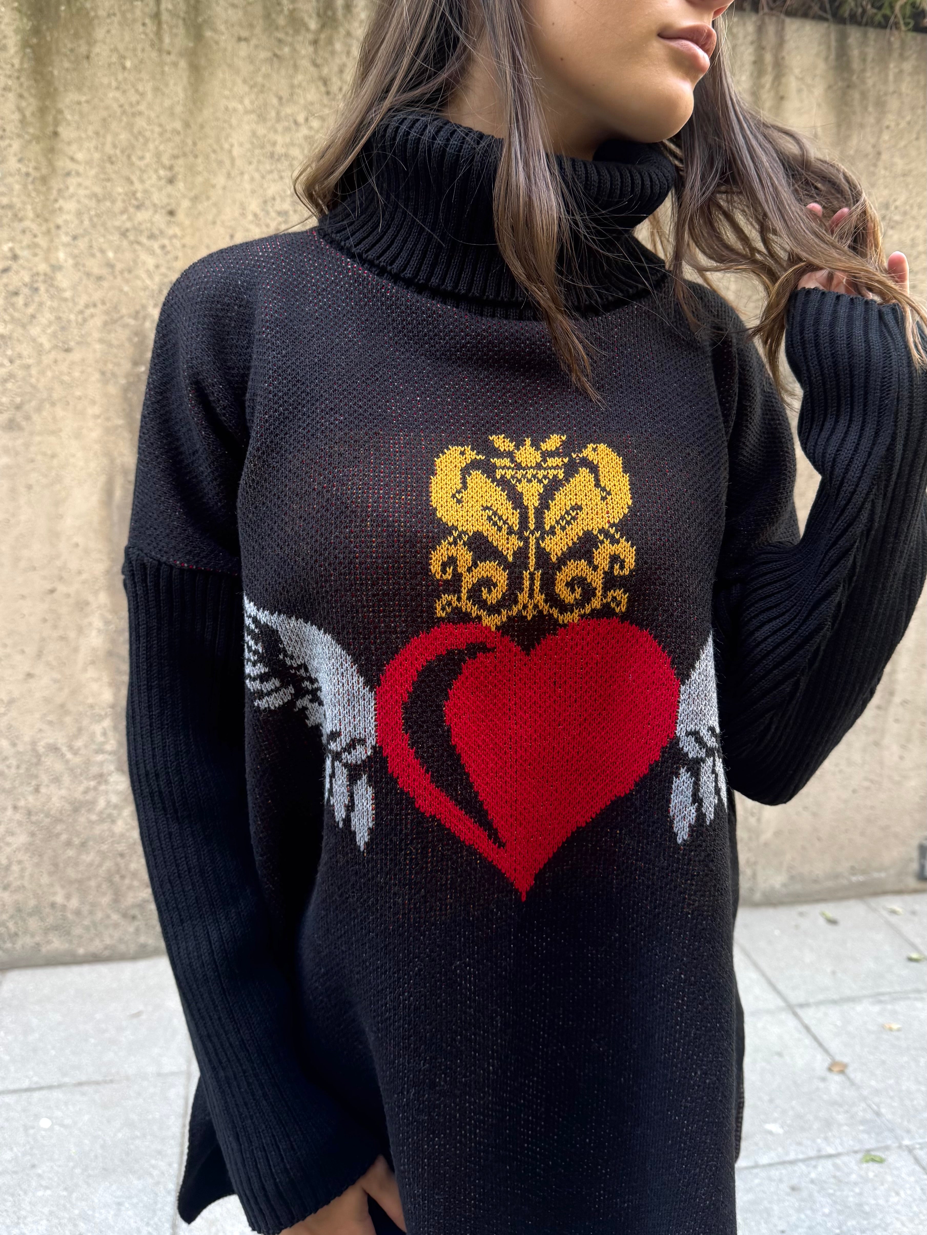 Sweater Corazón Negro