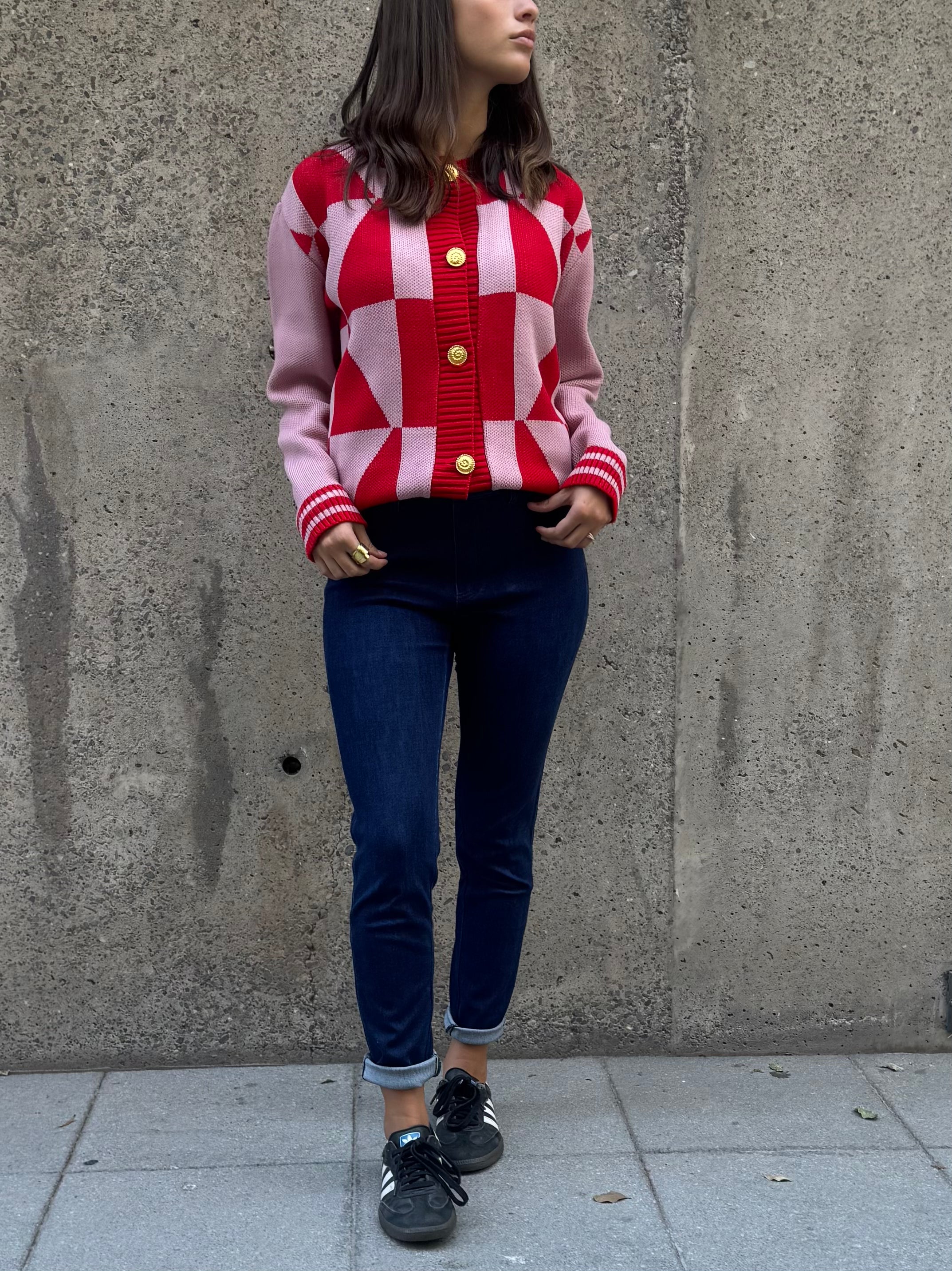 Chaleco Abotonado Rojo