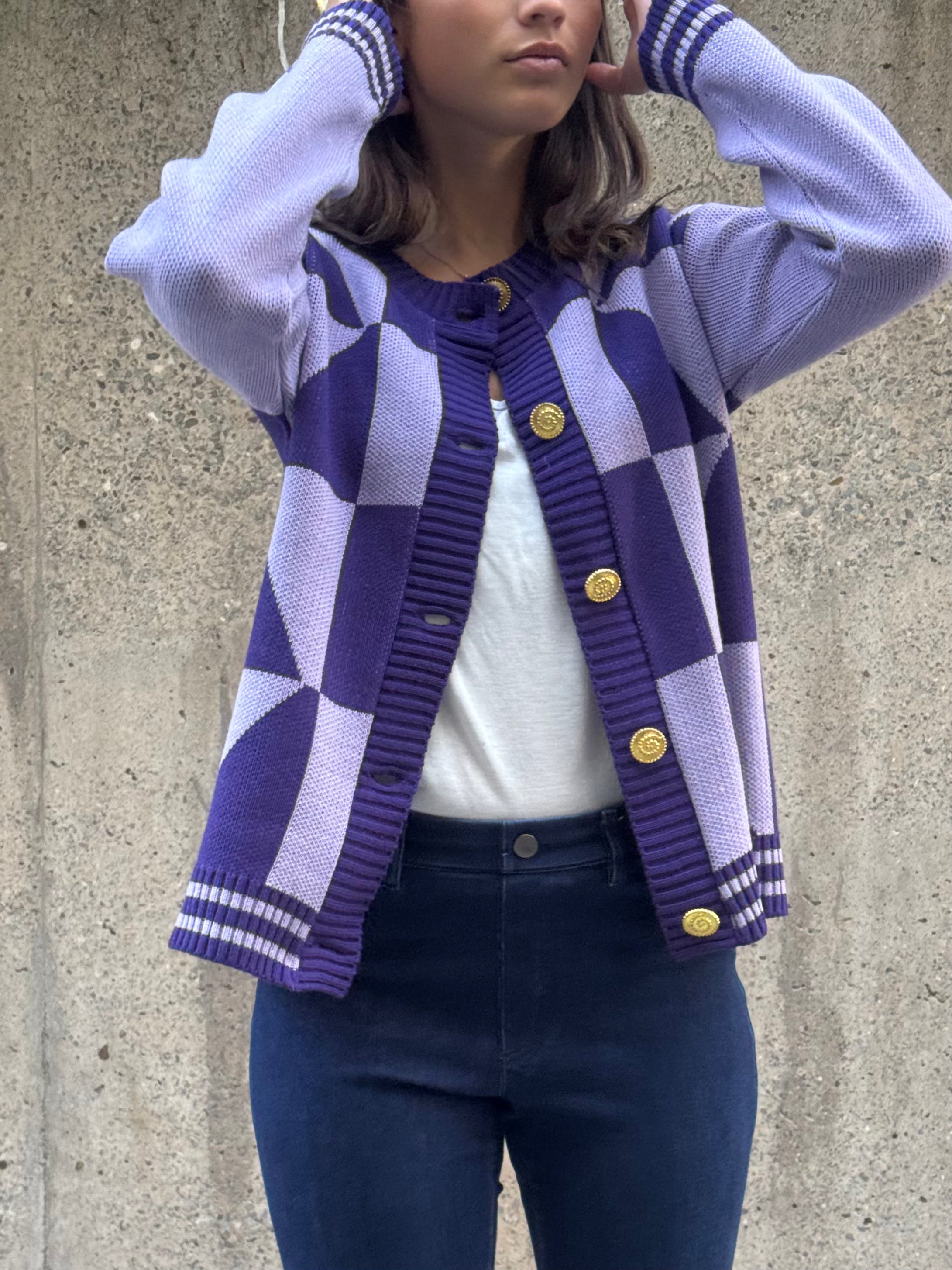 Chaleco Abotonado Lila