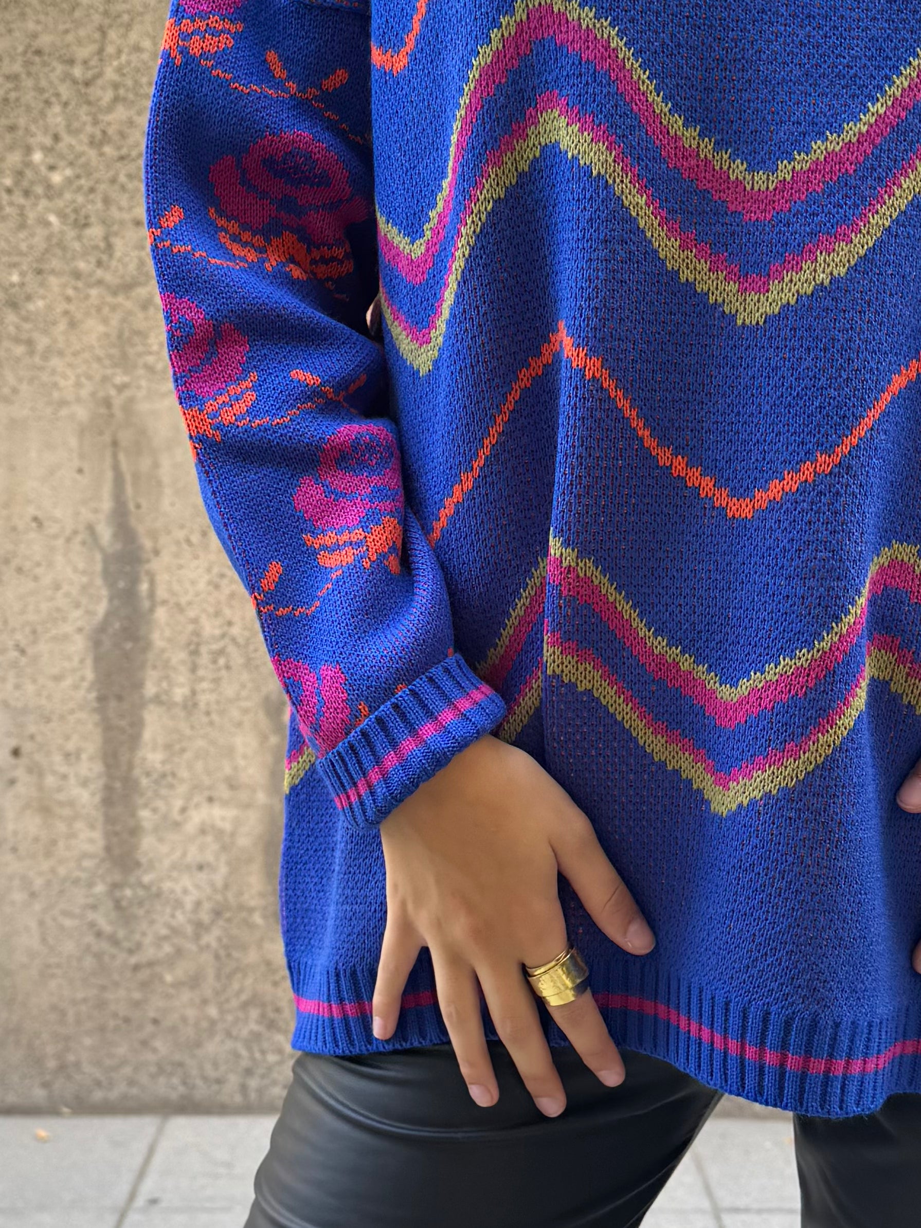 Sweater Zigzag Azulino