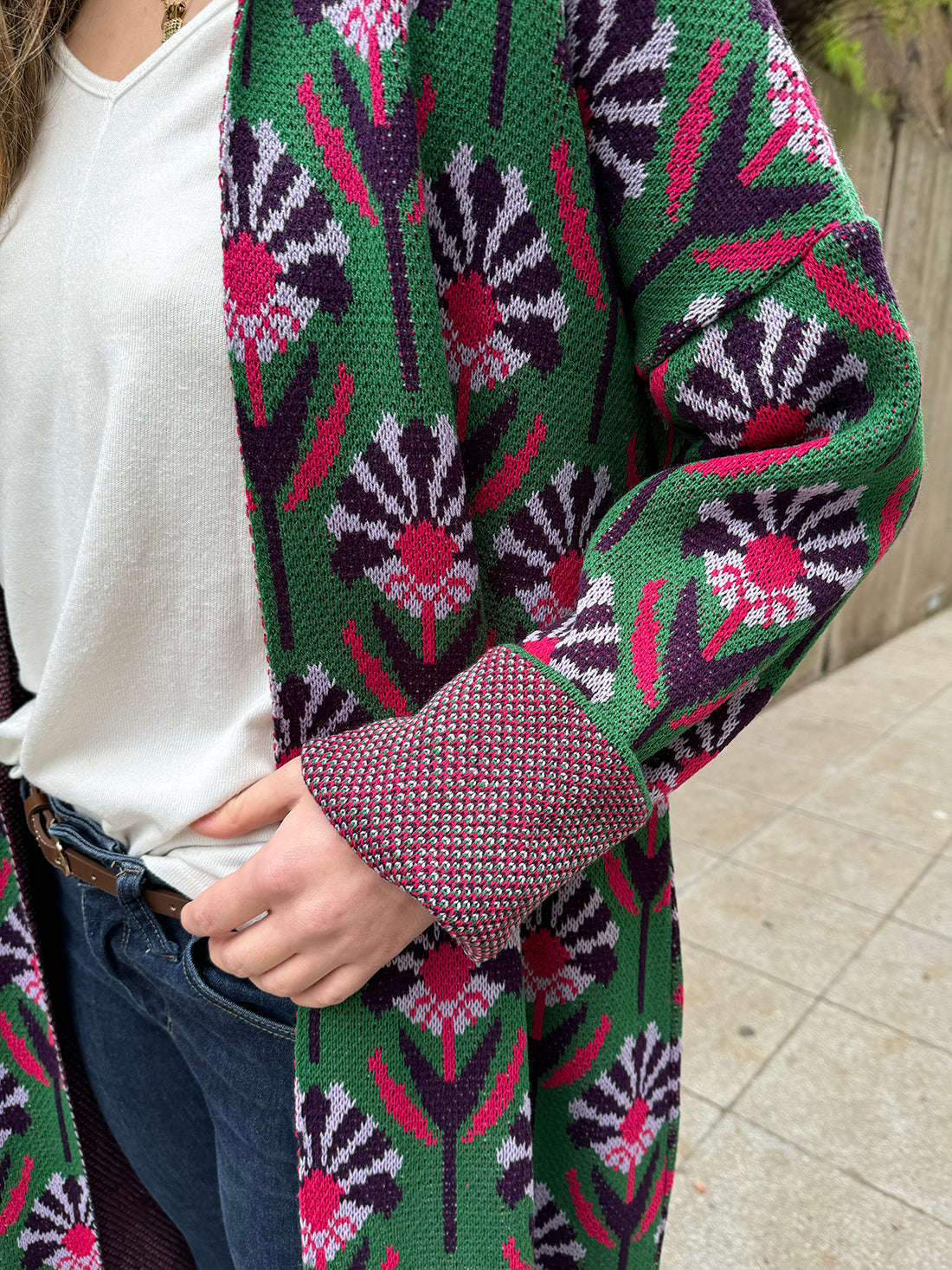 Chaleco Flor de León Verde