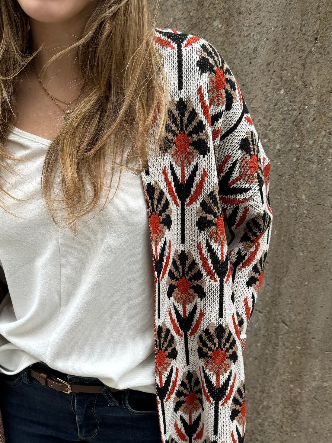 Chaleco Flor de León Blanco